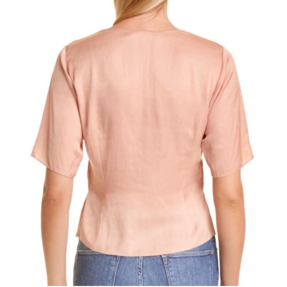 FRAME | Satin V-Neck Blouse - Picture 4 of 6